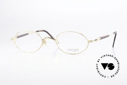 Matsuda 10116 Small Oval Vintage Frame, Matsuda 10116, size 46-21, 145mm, 22ct GOLD-plated, Made for Men and Women
