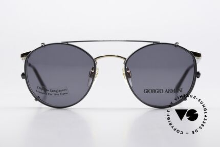 Giorgio Armani 163 Clip On 132 Panto Glasses, world famous 'panto'-design .. a real eyewear classic, Made for Men