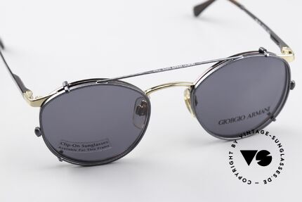 Giorgio Armani 163 Clip On 132 Panto Glasses, unworn (like all our vintage GIORGIO Armani frames), Made for Men