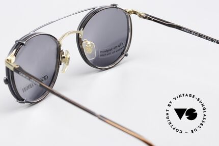 Giorgio Armani 163 Clip On 132 Panto Glasses, NO RETRO, but a 40 years old ORIGINAL, size 47-19, Made for Men