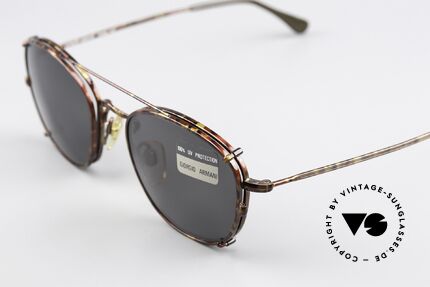 Giorgio Armani 169 Clip On Vintage Eyeglasses, never worn (like all our 1980's designer classics), Made for Men and Women