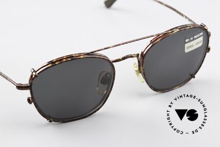 Giorgio Armani 169 Clip On Vintage Eyeglasses, NO RETRO EYEWEAR, but a 40 years old Original, Made for Men and Women