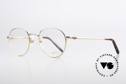 Bugatti 26158 Full Rimmed Panto Frame, dull gold/titanium metallic & with flexible hinges, Made for Men