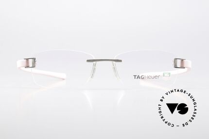 Tag Heuer 7107 Brushed Platinum Rosé, extremely sporty rimless glasses for gentlemen, Made for Men