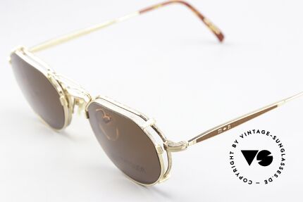 Matsuda 2867 Clip On Frame Gold Plated, made with attention to detail (check all the engravings), Made for Men and Women