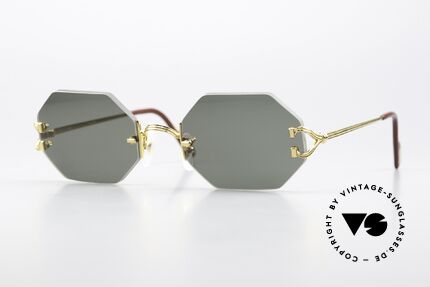 Cartier Rimless Octag Rimless Octagonal Shades Details