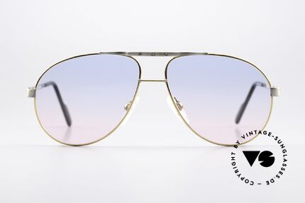Alpina M1F771 Baby-Blue Pink Sun Lenss, 90's aviator frame, brushed metal and gold-plated, Made for Men