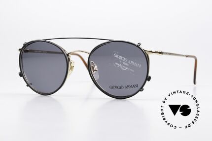 Giorgio Armani 132 80's Frame With Sun Clip Details