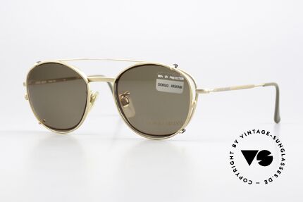 Giorgio Armani 203 1980's Frame With Sun Clip Details