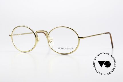Giorgio Armani 156 Oval Eyeglasses From 1991, vintage designer eyeglasses by GIORGIO ARMANI, Made for Men and Women