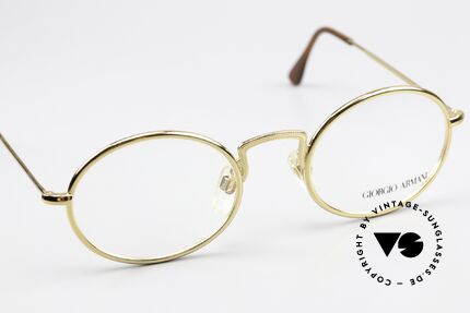 Giorgio Armani 156 Oval Eyeglasses From 1991, NO RETRO, but a 30 years old original; size 48/22, Made for Men and Women