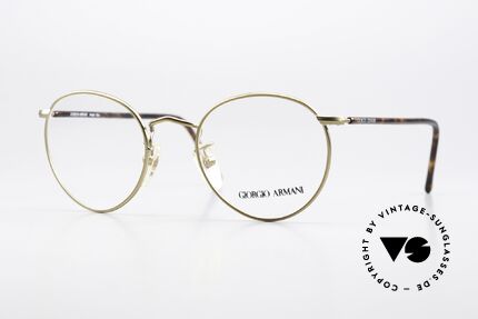 Giorgio Armani 138 Panto Frame Gold Tortoise Details