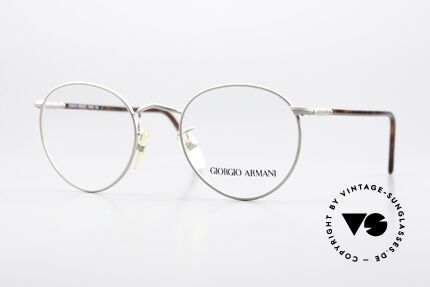 Giorgio Armani 138 Panto Specs Silver Tortoise Details