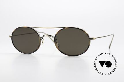 Oliver Peoples Shai Oval Sunglasses Titanium, Oliver Peoples sunglasses; model Shai, size 48/22, Made for Men