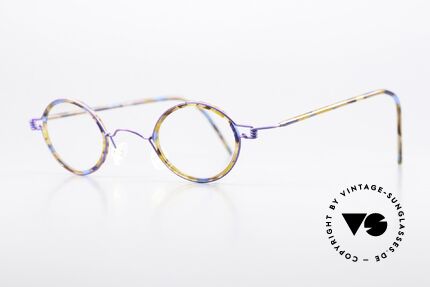 Lindberg Corona Air Titan Rim Round Titanium Frame 90's, distinctive quality and design (award-winning frame), Made for Men and Women