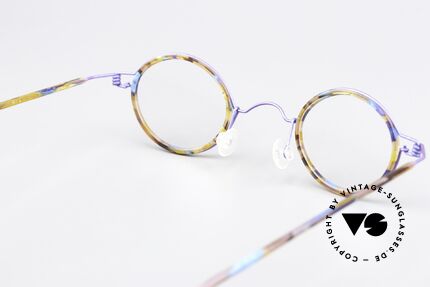 Lindberg Corona Air Titan Rim Round Titanium Frame 90's, unworn rarity; including orig. Lindberg magnetic case, Made for Men and Women