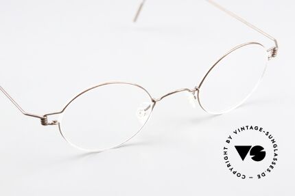 Lindberg Corona 42 Air Titan Rim Bronze Copper Frame 90's, unworn, NOS, with original magnetic case by Lindberg, Made for Men and Women