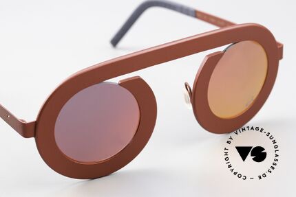 Blackfin BF822 Haute Couture Sunglasses, Titanium frame with slightly mirrored sun lenses, Made for Men and Women