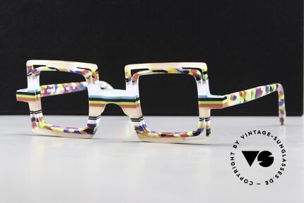 Wissing 3130 Colorful Specs Crazy Square, crazy colorful glasses by Wissing, model 3130, Made for Men and Women