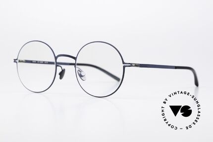 Mykita Quenby Round Specs Dark Blue, color 084 = is dark blue (appears black at first glance), Made for Men and Women