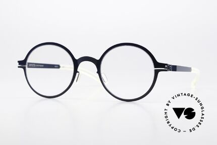 Mykita Thelonius Round Specs In Dark Blue, Mykita glasses, model Thelonius, size 45-23, col 196, Made for Men and Women