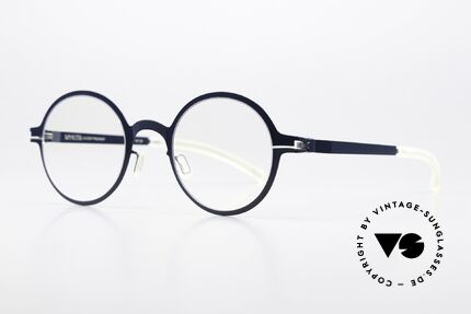 Mykita Thelonius Round Specs In Dark Blue, color 196 = is dark blue (appears black at first glance), Made for Men and Women