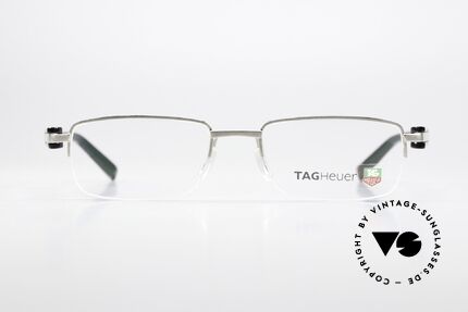 Tag Heuer 8205 Trends Brushed Palladium Carbon, semi rimless Nylor-eyeglasses with spring hinges, Made for Men