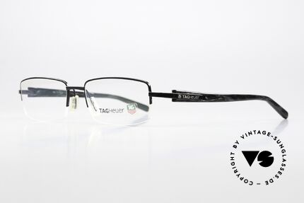 Tag Heuer 8204 Trends Black Fiber Avantgarde, black metallic frame front with acetate temples, Made for Men