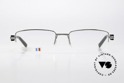 Tag Heuer 8204 Trends Polished Ruthenium Black, semi rimless Nylor-eyeglasses with spring hinges, Made for Men