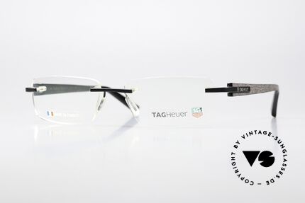 Tag Heuer 8104 Trends Black With Wood Decor, Tag Heuer glasses mod. 8104, col. 009, size 56-17, Made for Men