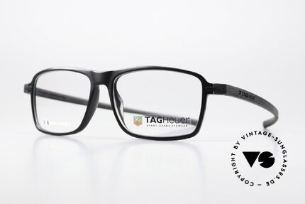 Tag Heuer 3952 Reflex Lightweight Frame Rubber, with “racing” temples made of elastomer rubber, Made for Men