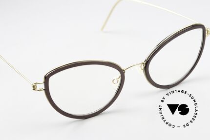 Lindberg Katrine Air Titan Rim Ladies Frame Cateye Style, unworn, NOS, with original magnetic case by Lindberg, Made for Women