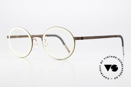 Lindberg 9707 Strip Titanium Round Titanium Frame Unisex, light as a feather but extremely stable & very durable, Made for Men and Women