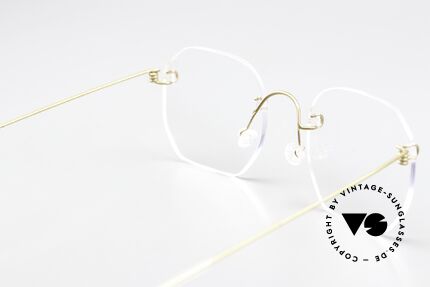 Lindberg Air Titan 334 Rimless Frame 90's Specs, a timless old unworn original with orig. LINDBERG case, Made for Men and Women