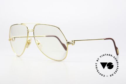 Cartier Vendome LC - L Changeable Sun Lenses, 22ct gold-plated (with LC decor): LARGE size 62-14, 140, Made for Men