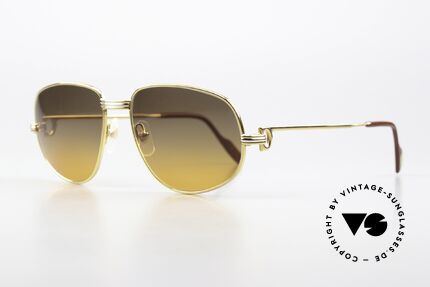 Sunglasses Cartier Romance LC M 22ct Gold Plated Frame 80 s