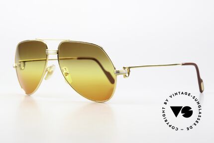 Cartier Vendome LC - M Iconic Aviator Sunglasses, this pair (Louis Cartier decor); medium size 59-14, 140, Made for Men and Women