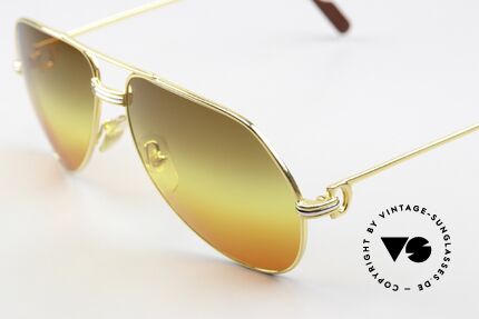 Cartier Vendome LC - M Iconic Aviator Sunglasses, with new fancy triple-gradient sun lenses ("Desert Sun"), Made for Men and Women