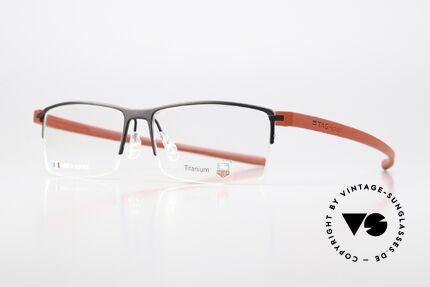 Tag Heuer 3921 Reflex Semi Rimmed Titanium Frame, with “racing” temples made of elastomer rubber, Made for Men