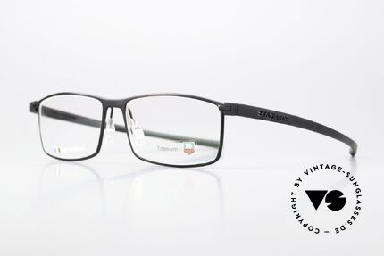 Tag Heuer 3901 Reflex Full Rimmed Titanium Frame, with “racing” temples made of elastomer rubber, Made for Men