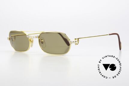 Cartier MUST Santos - M Elton John 80's Sunglasses, worn by Elton John (video "I'm still standing", 1983), Made for Men