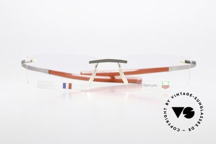 Tag Heuer 0302 Reflex Reflex Metallic Temples, extremely sporty rimless glasses for gentlemen, Made for Men