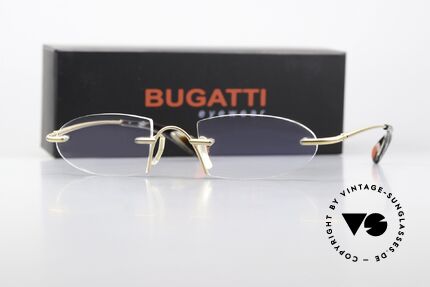 Bugatti 356 Odotype Sporty Men's Specs Rimless, RIMLESS eyeglasses with special lens shape, Made for Men