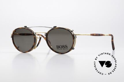 BOSS 4707 Sun Clip Panto Frame 90's, classic vintage 'panto design' sunglasses by BOSS, Made for Men