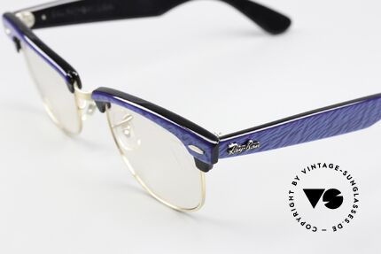 Ray Ban Clubmaster Hybrid Customized One Of A Kind, with wide Wayfarer temples in "Electric Blue", Made for Men and Women
