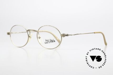 Jean Paul Gaultier 55-6105 Vintage Frame Antique Gold, high-end frame (typically Gaultier); made in JAPAN, Made for Men and Women