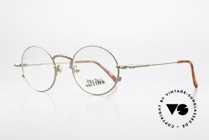 Jean Paul Gaultier 55-4171 1990's Frame Antique Gold, top-notch craftsmanship made in Japan, size 48/21, Made for Men and Women
