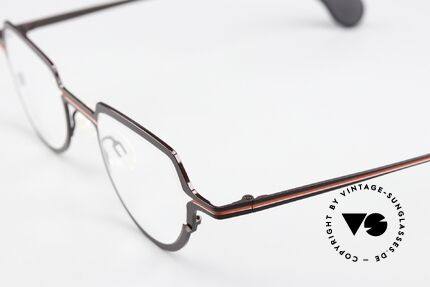 Theo Belgium Rope Ladies And Gents Glasses, fancy color code 311 (dark brown & red); M-L size, Made for Men and Women