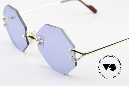 Cartier Rimless Octag One Of A Kind Customized, precious OCTAG designer shades; 22ct gold-plated!, Made for Men and Women