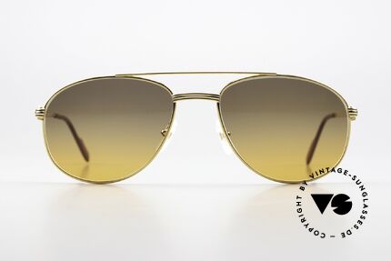 Cartier Driver - M With New Sunset Lenses, noble 'aviator design', 22ct gold-plated, M size 57-18, Made for Men